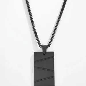 Μαύρο Κολιέ Dog Tag
