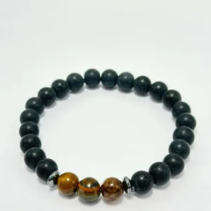 Ανδρικό Βραχιόλι Με Tiger Eye Πέτρες
