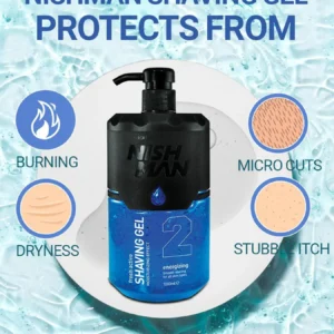 nishman shaving gel 2 1000ml3 Τζελ Ξυρίσματος Nishman Shaving Gel 2 Energizing 1000ml